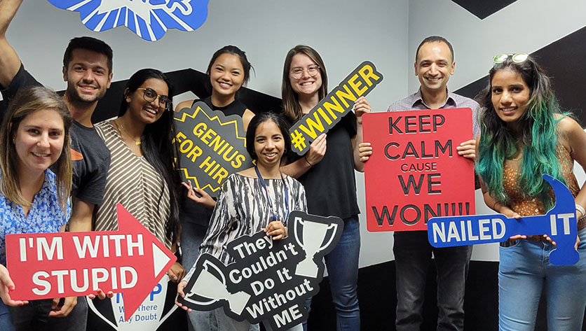 Lab members at escape room.