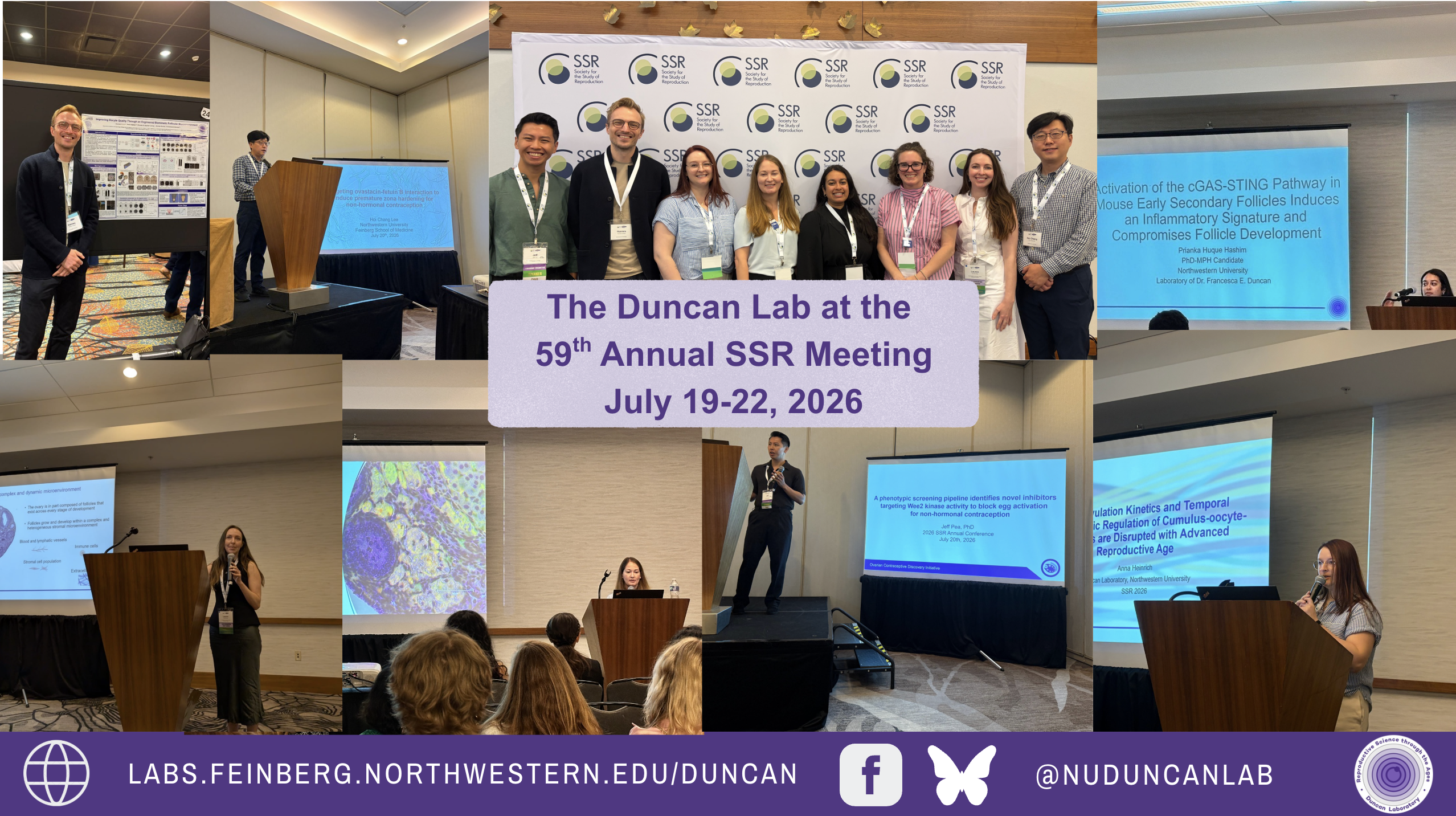 Members of the Duncan Lab present at the meeting