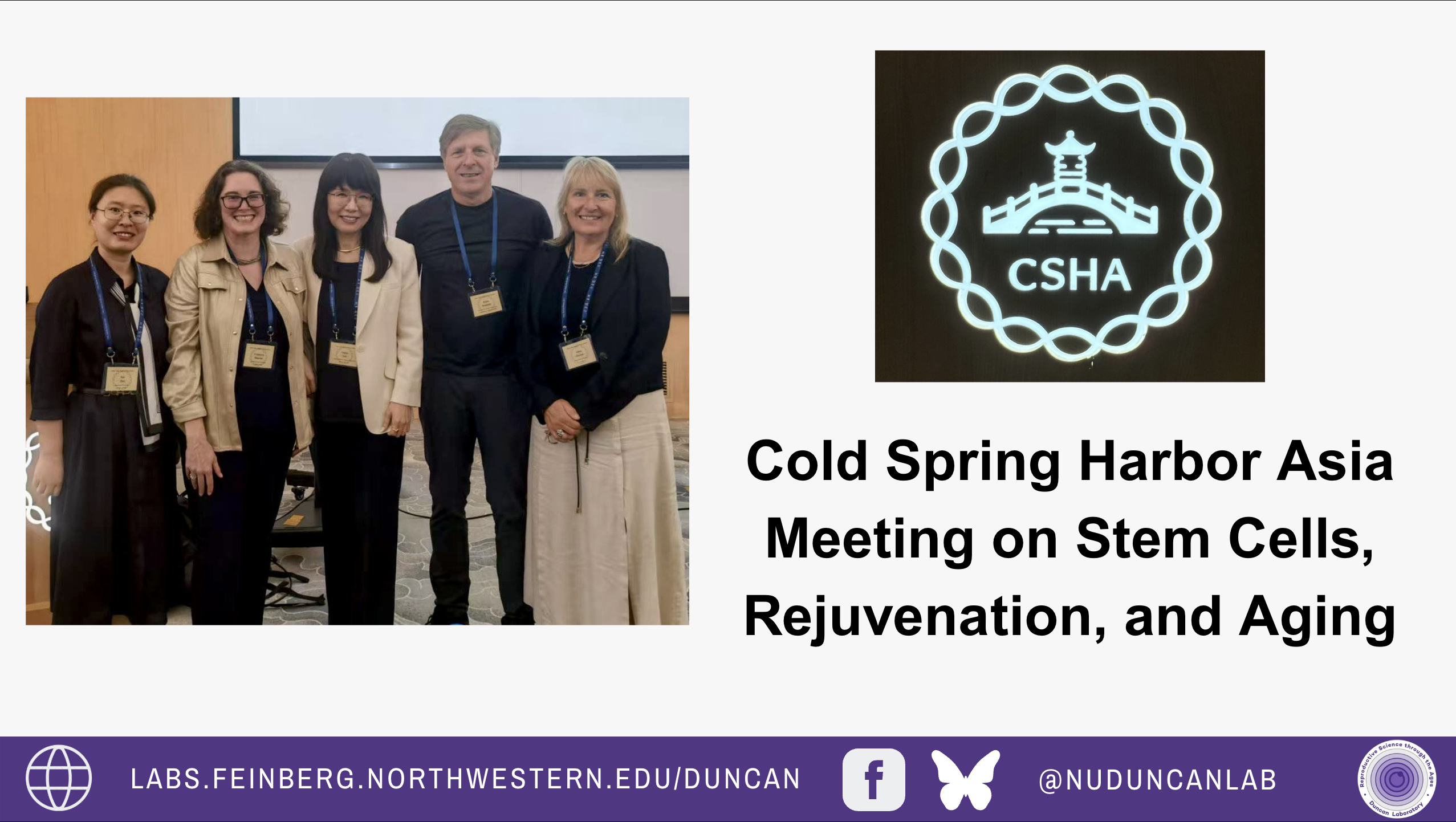 Dr. Duncan at the Cold Spring Harbor Asia Meeting