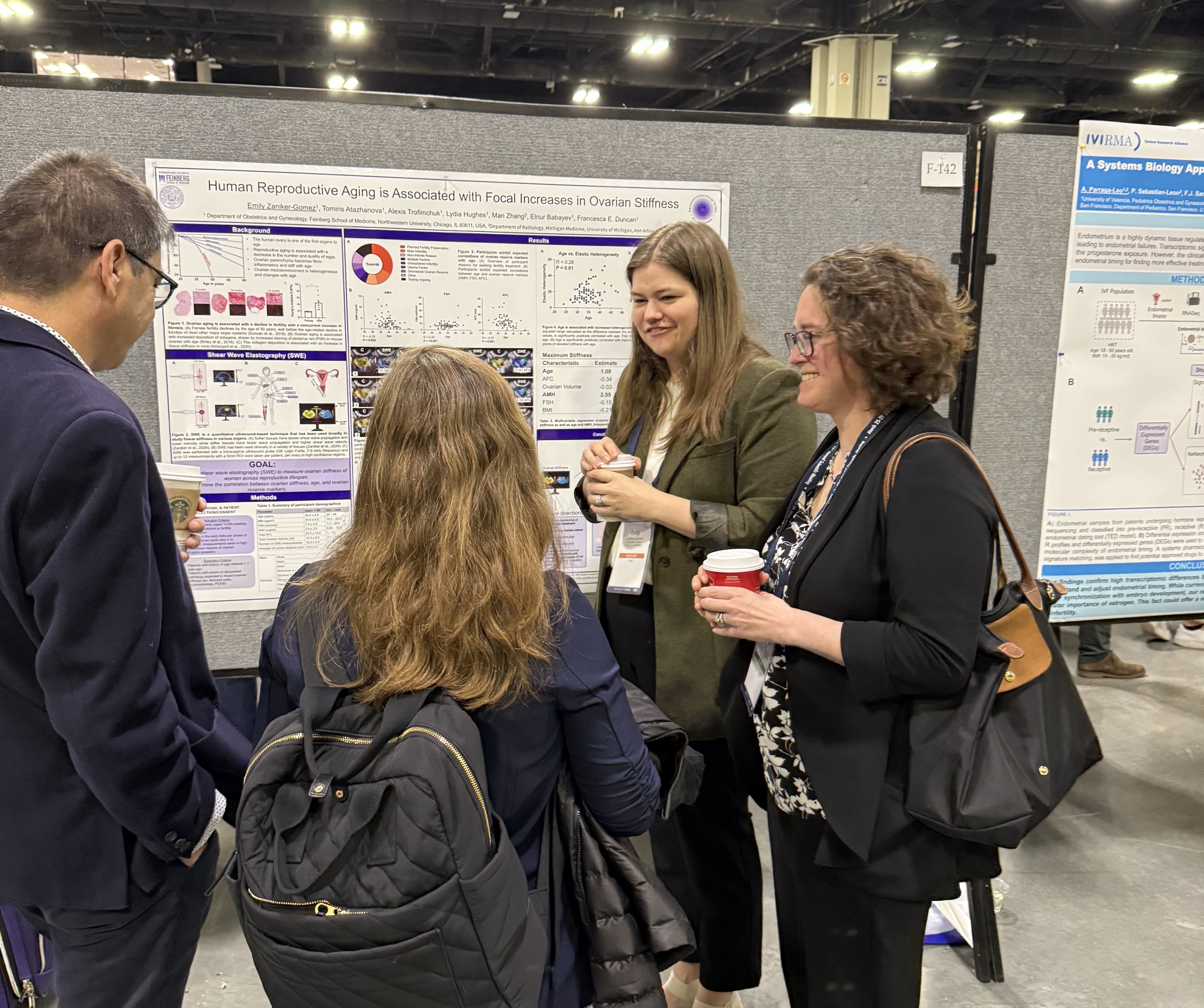 Emily Zaniker and Francesca Duncan at the SRI Meeting