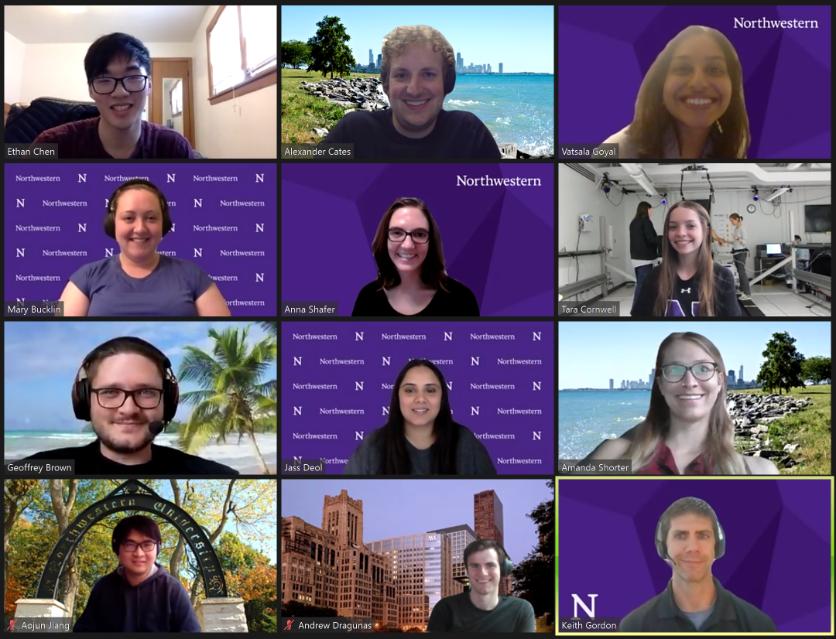 Group members meet on Zoom