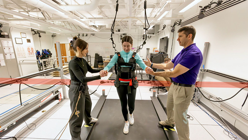 The Agility Trainer, a state-of-the-art cable-driven robot designed to apply lateral forces to the pelvis
